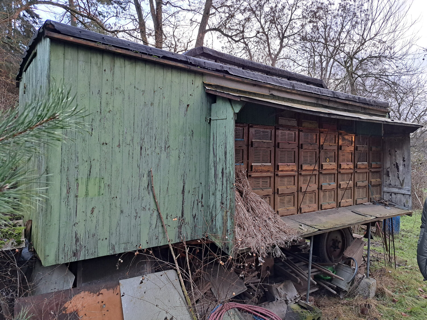Der alte Bienenwagen vor seinem Umbau